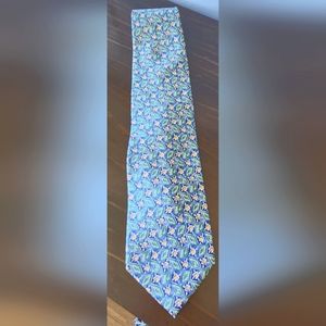Vintage Hand Sewn Custom Twickenham Ltd 100% Silk Tie Greens Blue Yellow Orange